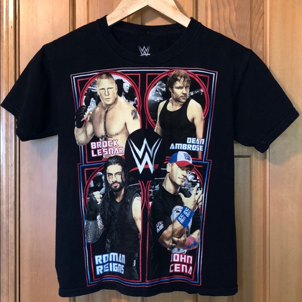 WW T Shirt ft Lesnar, Ambrose, Reigns, Cena 10-12